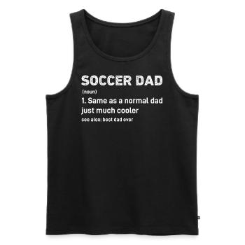 Soccer Dad Funny Définition - Débardeur bio Premium Homme - noir - Devant - Michal (187cm)