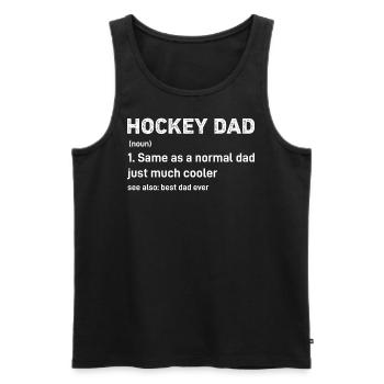 Définition amusante de papa de hockey - Débardeur bio Premium Homme - noir - Devant - AI Model Male 178 light (178cm)