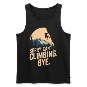 Klettern Freeclimbing felsklettern Spruch - Männer Premium Bio Tank Top - Schwarz - Vorne - AI Model Male 178 light (178cm)