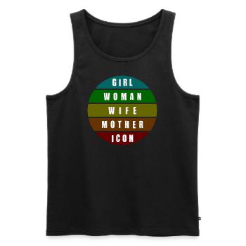 female way of life - Männer Premium Bio Tank Top - Schwarz - Vorne - Michal (187cm)