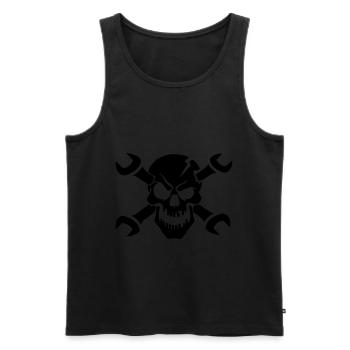 Tuning skeleton skull - Men's Premium Organic Tank Top - black - Front - Michal (187cm)