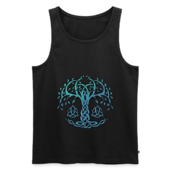 Yggdrasil Welt Baum des Lebens Wikinger nordische - Männer Premium Bio Tank Top - Schwarz - Vorne - AI Model Male 178 light (178cm)
