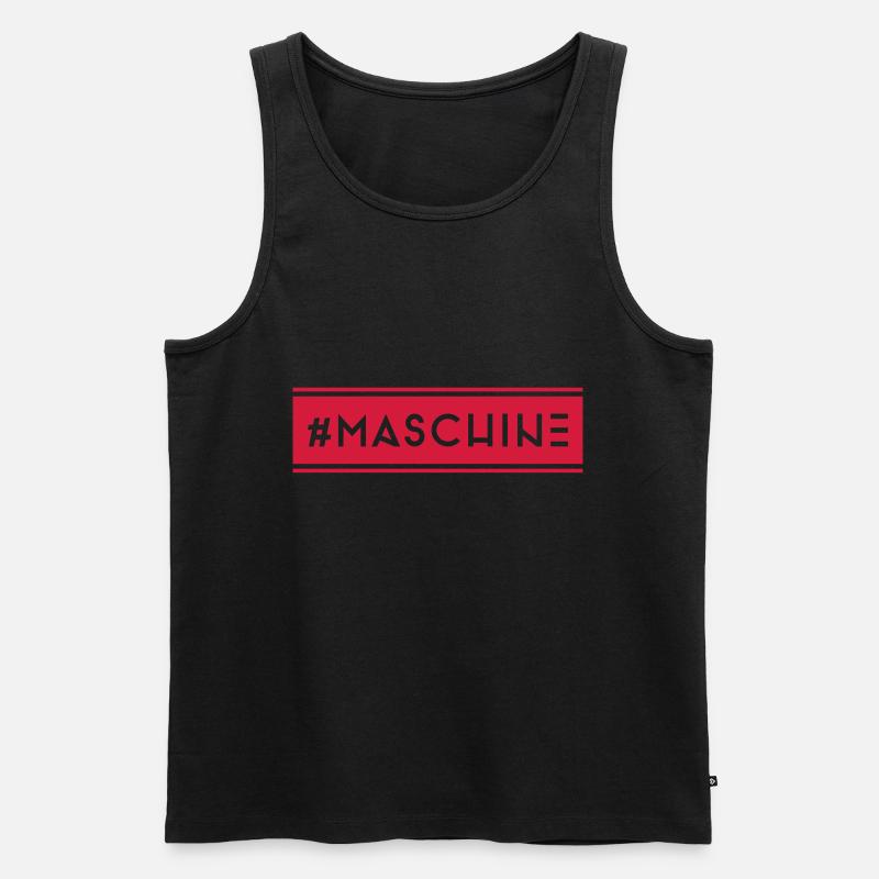 #Maschine - Männer Premium Bio Tank Top - Schwarz