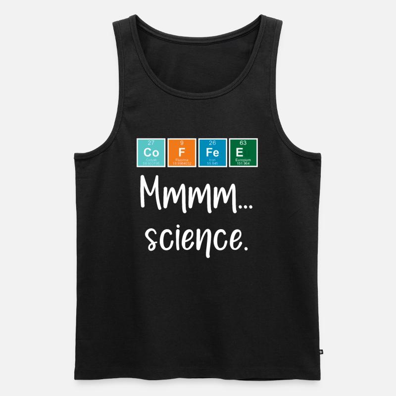 KAFFEE - Mmmm... Wissenschaft - Männer Premium Bio Tank Top - Schwarz
