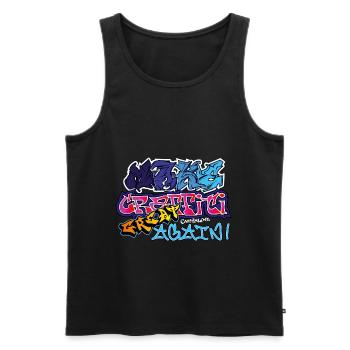 Make Graffiti Great Again - Männer Premium Bio Tank Top - Schwarz - Vorne - Michal (187cm)