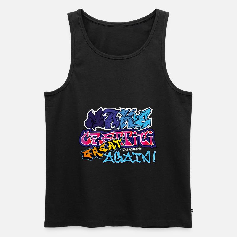 Make Graffiti Great Again - Männer Premium Bio Tank Top - Schwarz