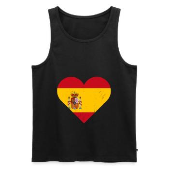 Espagne - Débardeur bio Premium Homme - noir - Devant - Michal (187cm)
