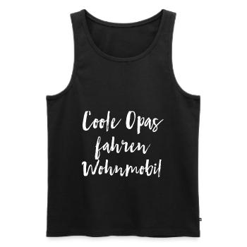 Coole Opas fahren Wohnmobil - Männer Premium Bio Tank Top - Schwarz - Vorne - Michal (187cm)