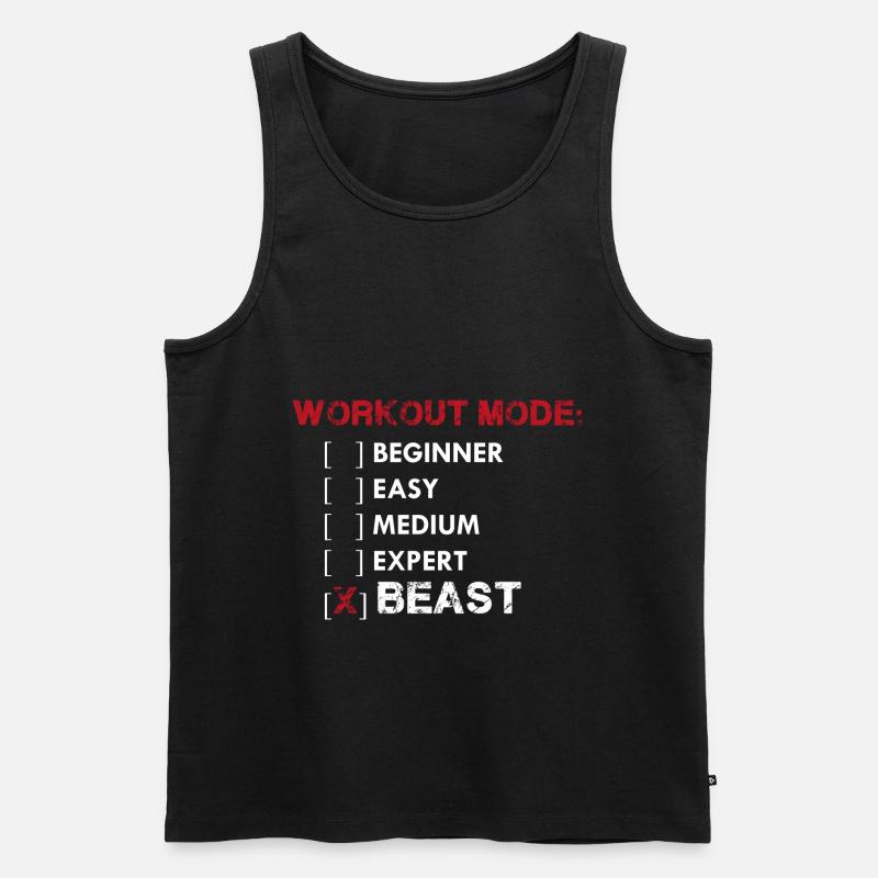 mode d'entraînement BEAST - Débardeur bio Premium Homme - noir