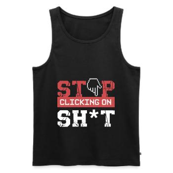Cybersecurity Hacker Programming Gift Idea - Men's Premium Organic Tank Top - black - Front - AI Model Male 178 light (178cm)