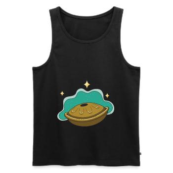 Handpan Music Instrument Gift - Men's Premium Organic Tank Top - black - Front - AI Model Male 178 light (178cm)