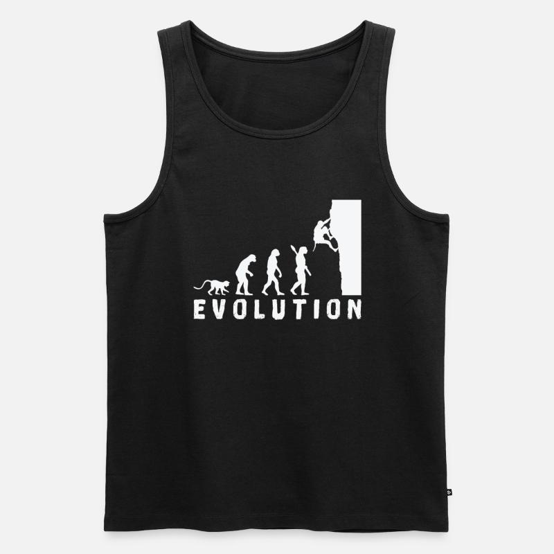 Climbing Bouldering Evolution - Men's Premium Organic Tank Top - black