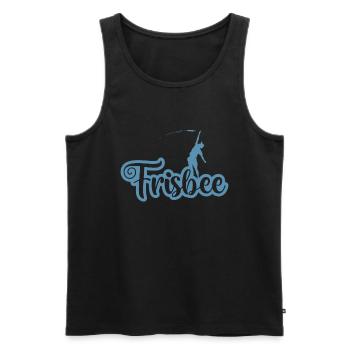 Spiel Frisbee mit Freunden - Männer Premium Bio Tank Top - Schwarz - Vorne - AI Model Male 178 light (178cm)