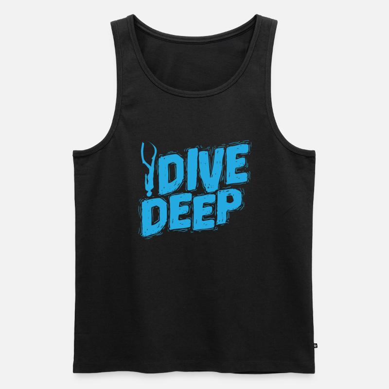 Apnoetaucher Dive Deep - Männer Premium Bio Tank Top - Schwarz