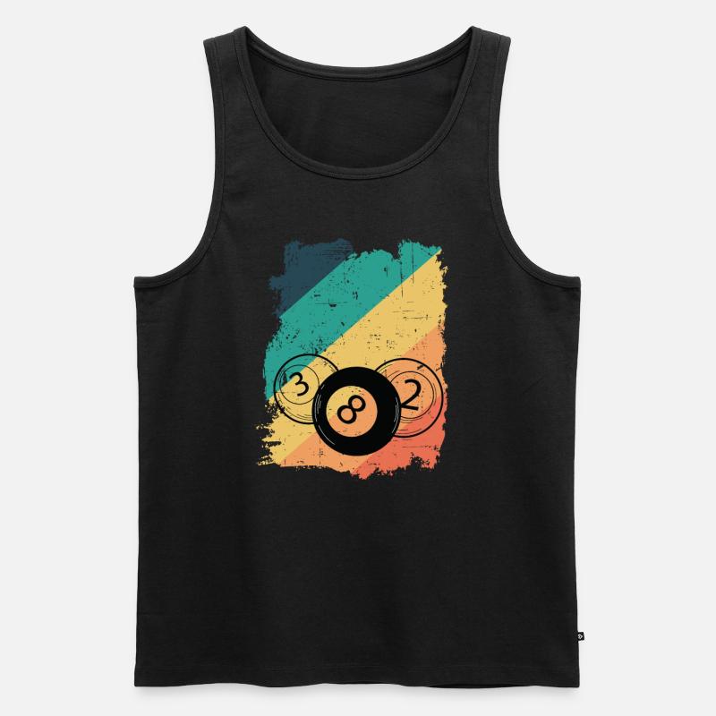 Aim Shoot Swear Repeat Billard - Männer Premium Bio Tank Top - Schwarz