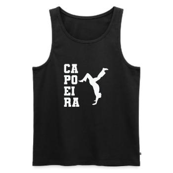 Capoeira Danse Martiale Acrobaties Arts Martiaux - Débardeur bio Premium Homme - noir - Devant - AI Model Male 178 light (178cm)