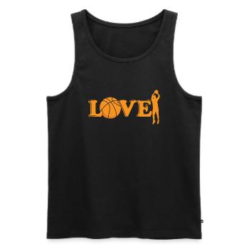 Love Basketball Ball Sports Amérique États-Unis - Débardeur bio Premium Homme - noir - Devant - Michal (187cm)