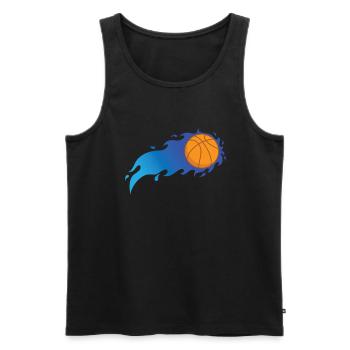 Basketball avec Blue Flames Ballsport USA - Débardeur bio Premium Homme - noir - Devant - Michal (187cm)