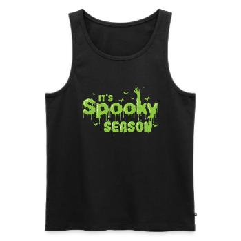 C’est spooky Season Halloween Custom USA - Débardeur bio Premium Homme - noir - Devant - AI Model Male 178 light (178cm)