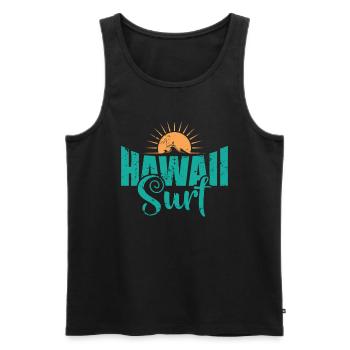 Hawaii Surf Surfing Surfboard Water Sports - Men's Premium Organic Tank Top - black - Front - Michal (187cm)