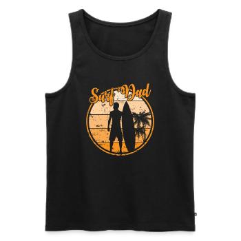 Surf Dad Surfing Surfboard Water Sports - Men's Premium Organic Tank Top - black - Front - Michal (187cm)