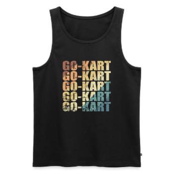 Go-Kart Car Racing Hobby Race Track - Débardeur bio Premium Homme - noir - Devant - Michal (187cm)