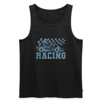 Racing Go Kart Racing Hobby Race Track - Men's Premium Organic Tank Top - black - Front - AI Model Male 178 light (178cm)