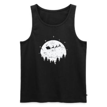 Christmas Xmas Family Time Holiday - Men's Premium Organic Tank Top - black - Front - Michal (187cm)