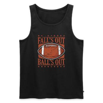 Fall’s out Ball’s out Football américain - Débardeur bio Premium Homme - noir - Devant - AI Model Male 178 light (178cm)
