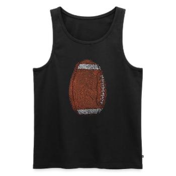 Empreinte digitale comme Football USA Sport - Débardeur bio Premium Homme - noir - Devant - Michal (187cm)