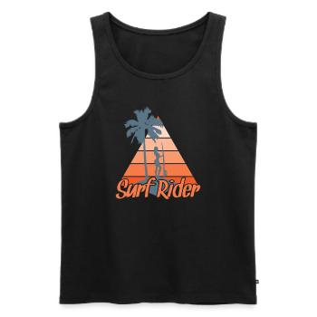 Surf Rider Surfing Water Sports Wind - Men's Premium Organic Tank Top - black - Front - Michal (187cm)