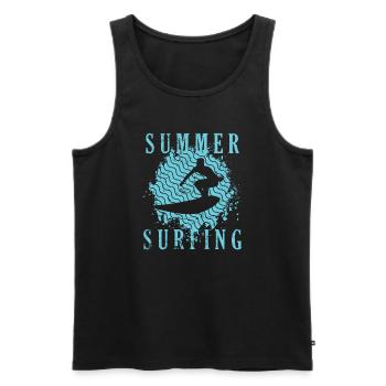 Summer Surfing Surfing Water Sports - Men's Premium Organic Tank Top - black - Front - AI Model Male 178 light (178cm)