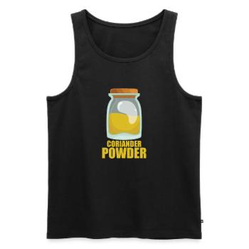 Coriander Powder Gewürz Geschmack Kochen - Männer Premium Bio Tank Top - Schwarz - Vorne - Michal (187cm)