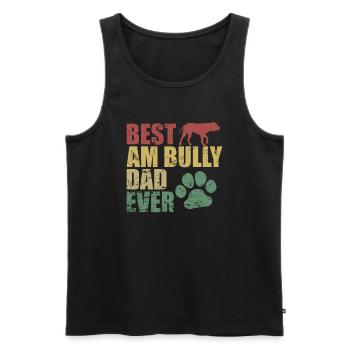 Meilleur AM Bully Dad Ever Bulldog Pet Dog - Débardeur bio Premium Homme - noir - Devant - Michal (187cm)