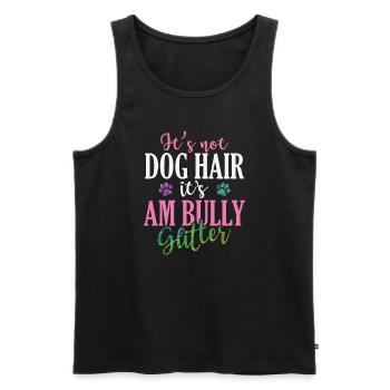 It's not Dog Hair It's AM Bully Glitter Bulldog - Men's Premium Organic Tank Top - black - Front - Michal (187cm)