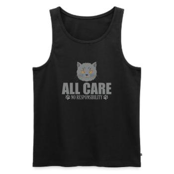 All Care No Responsibility British Shorthair - Männer Premium Bio Tank Top - Schwarz - Vorne - Michal (187cm)