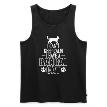 I can ́t Keep Calm I have a Bangal Cat - Men's Premium Organic Tank Top - black - Front - Michal (187cm)