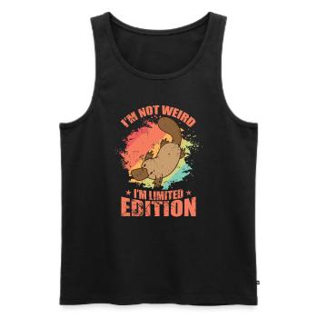 I'm not Weird I'm Limited Edition Platypus - Men's Premium Organic Tank Top - black - Front - Michal (187cm)
