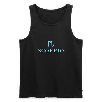 Signe du zodiaque Constellation du Scorpion - Débardeur bio Premium Homme - noir - Devant - Michal (187cm)