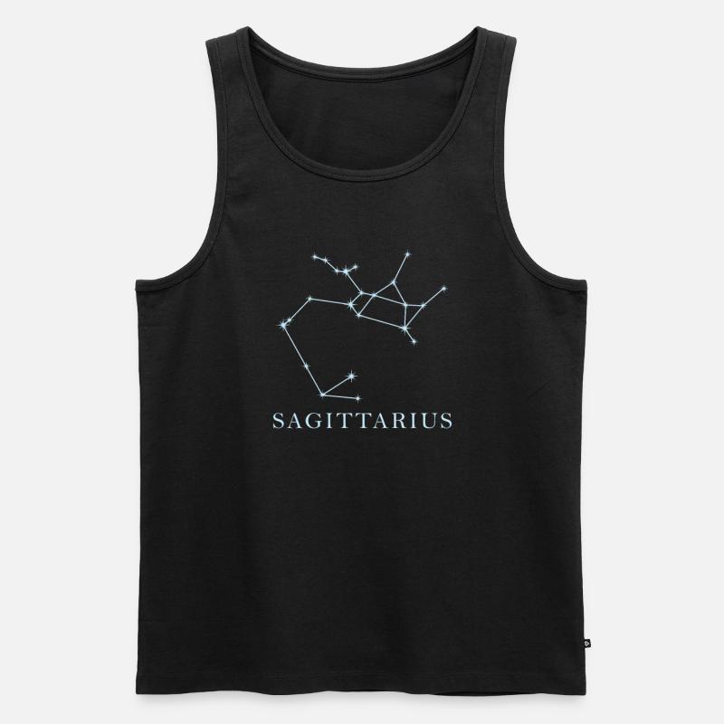 Sternkonstellation Sternzeichen Schütze - Männer Premium Bio Tank Top - Schwarz