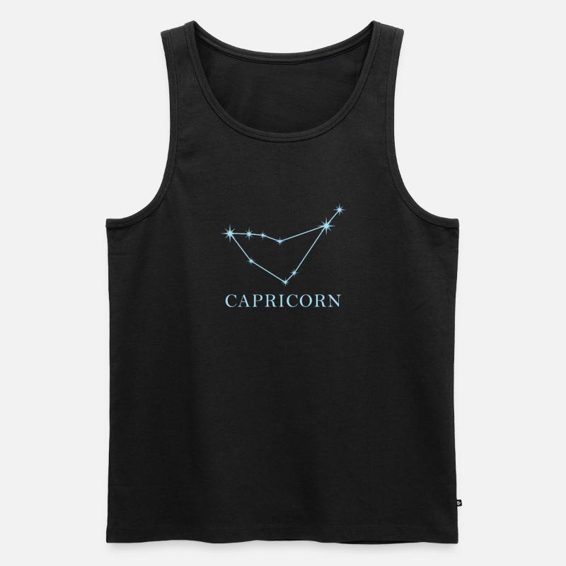 Sternkonstellation Sternzeichen Steinbock - Männer Premium Bio Tank Top - Schwarz