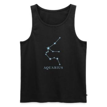 Star constellation Zodiac sign Aquarius - Men's Premium Organic Tank Top - black - Front - Michal (187cm)