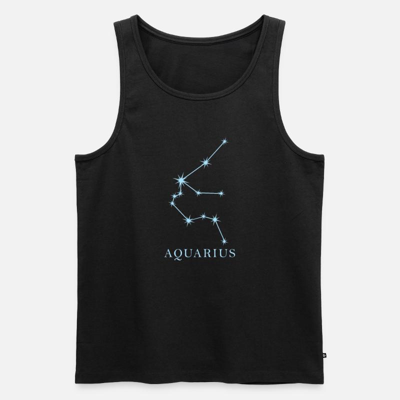 Sternkonstellation Sternzeichen Aquarius - Männer Premium Bio Tank Top - Schwarz