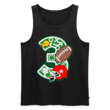 Fußballparty zum 3. Geburtstag Nummer 3 - 3 Jahre - Männer Premium Bio Tank Top - Schwarz - Vorne - Michal (187cm)