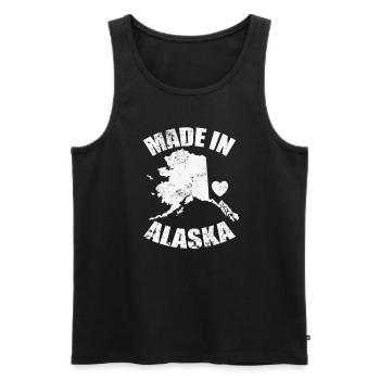 Made in Alaska State USA America - Men's Premium Organic Tank Top - black - Front - Michal (187cm)