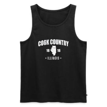 Illinois Cook Country 1818 USA America - Men's Premium Organic Tank Top - black - Front - Michal (187cm)