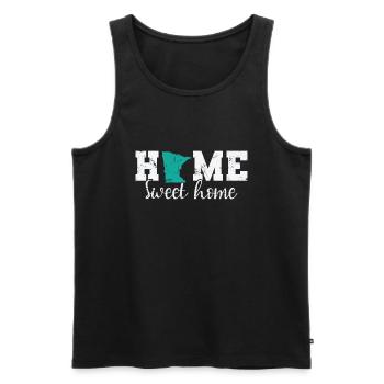 Minnesota Home sweet Home USA Amérique - Débardeur bio Premium Homme - noir - Devant - AI Model Male 178 light (178cm)