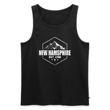 New Hampshire 1768 États-Unis Amérique - Débardeur bio Premium Homme - noir - Devant - Michal (187cm)