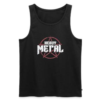 Heavy Metal Musikband Genre Bass - Männer Premium Bio Tank Top - Schwarz - Vorne - AI Model Male 178 light (178cm)