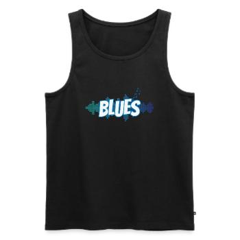 Blues Music Genre Trumpet Jazz - Men's Premium Organic Tank Top - black - Front - AI Model Male 178 light (178cm)